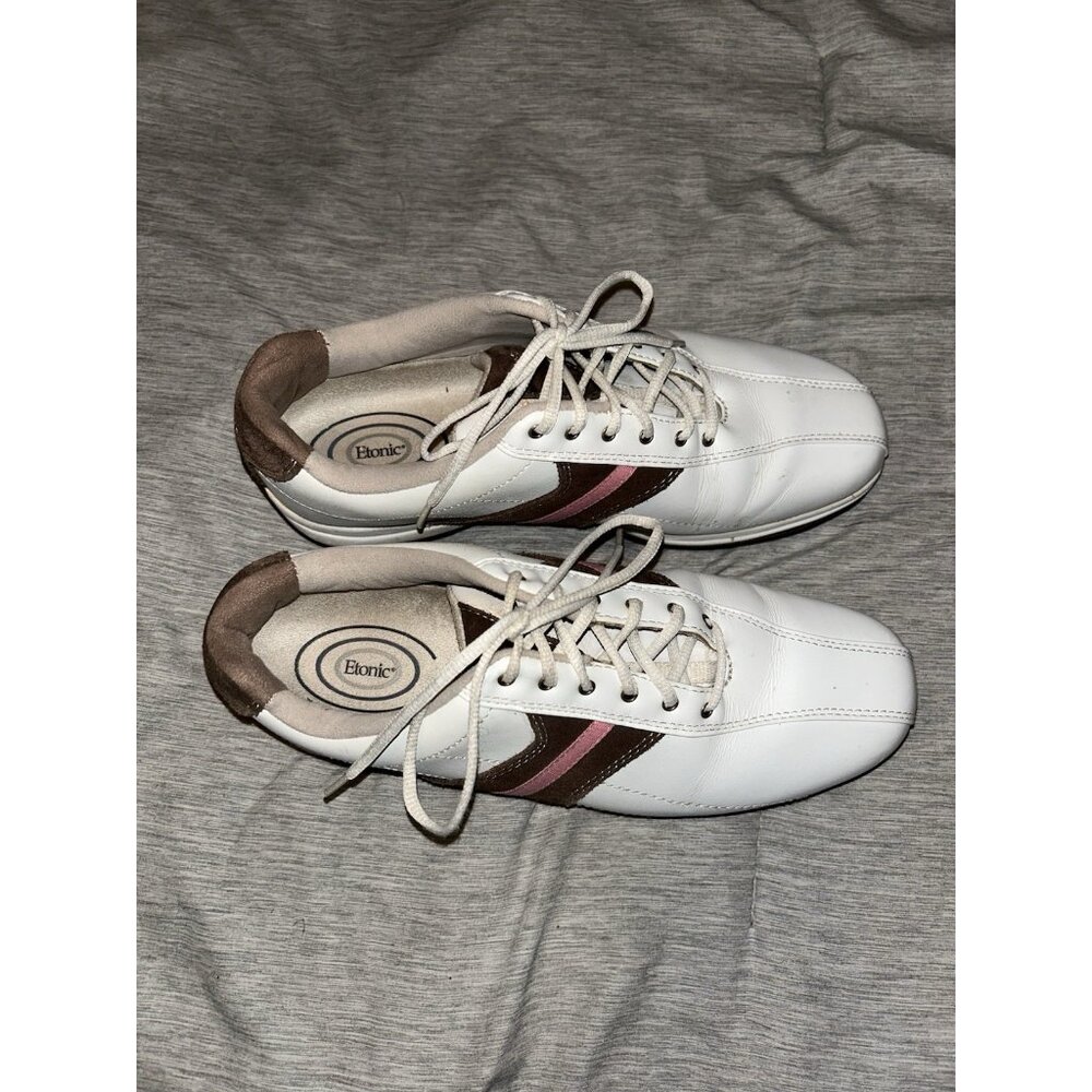 Etonic Women’s White Athletic Outdoor Preppy Lace Up Golf Shoes Size 8 - Picture 3 of 8